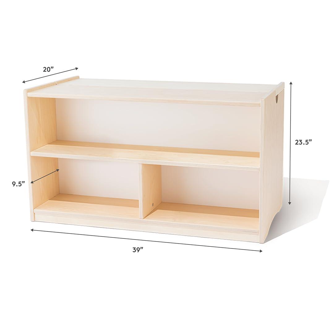 imageLovevery The Montessori Playshelf 2in1 Storage Shelf Makes Toy Rotation and Storage Simple 100 Birchwood Design