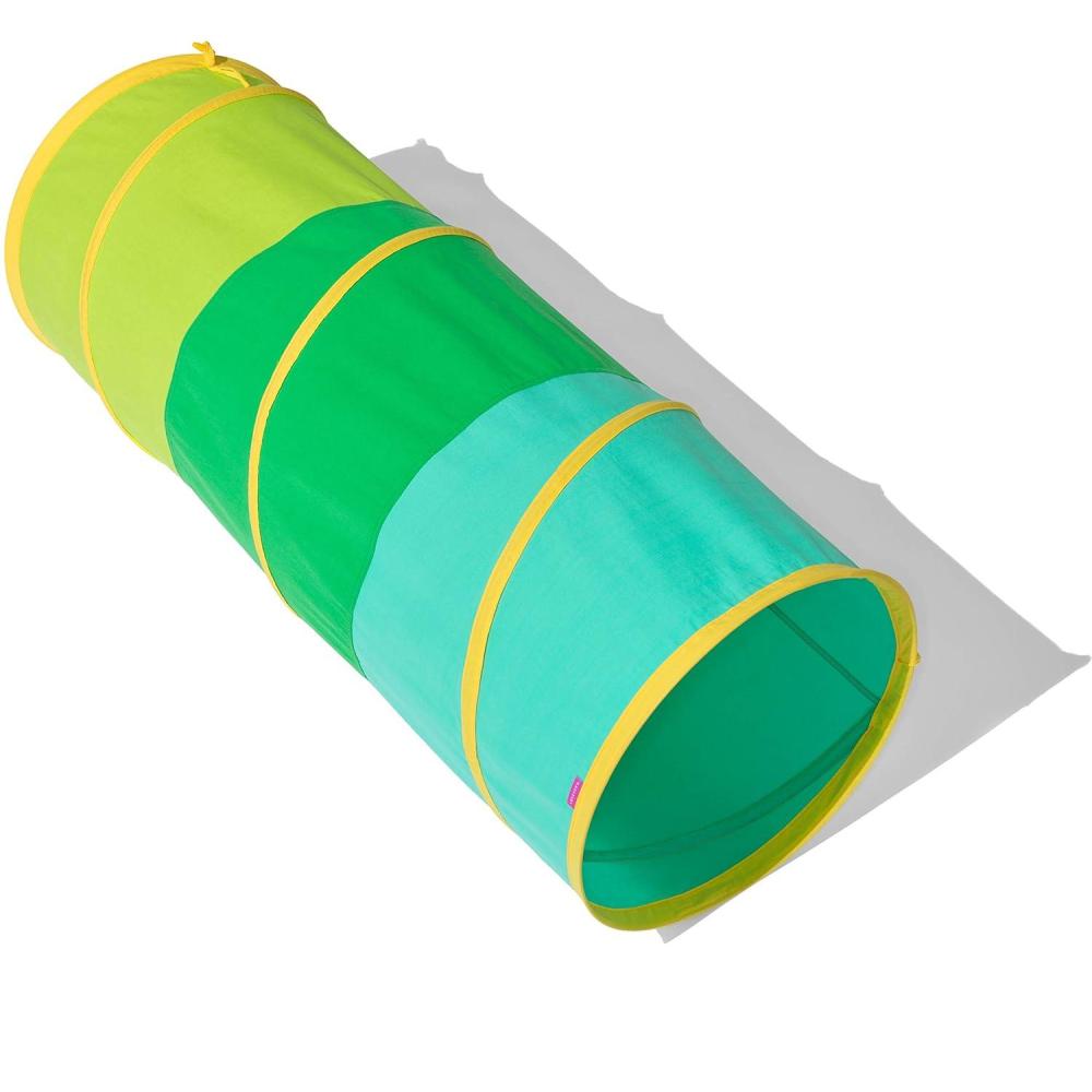 imageLOVEVERY The Organic Cotton Play Tunnel PopUp amp Collapsible Play Tunnel with Organic Cotton Carrying Case Toddler Gift for Indoor and Outdoor Game Multicolor Ages 12 Months